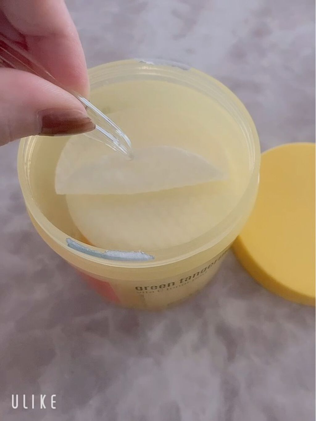 グリーンタンジェリン ビタCダークスポットケアパッド/goodal/トナーパッドを使ったクチコミ（3枚目）