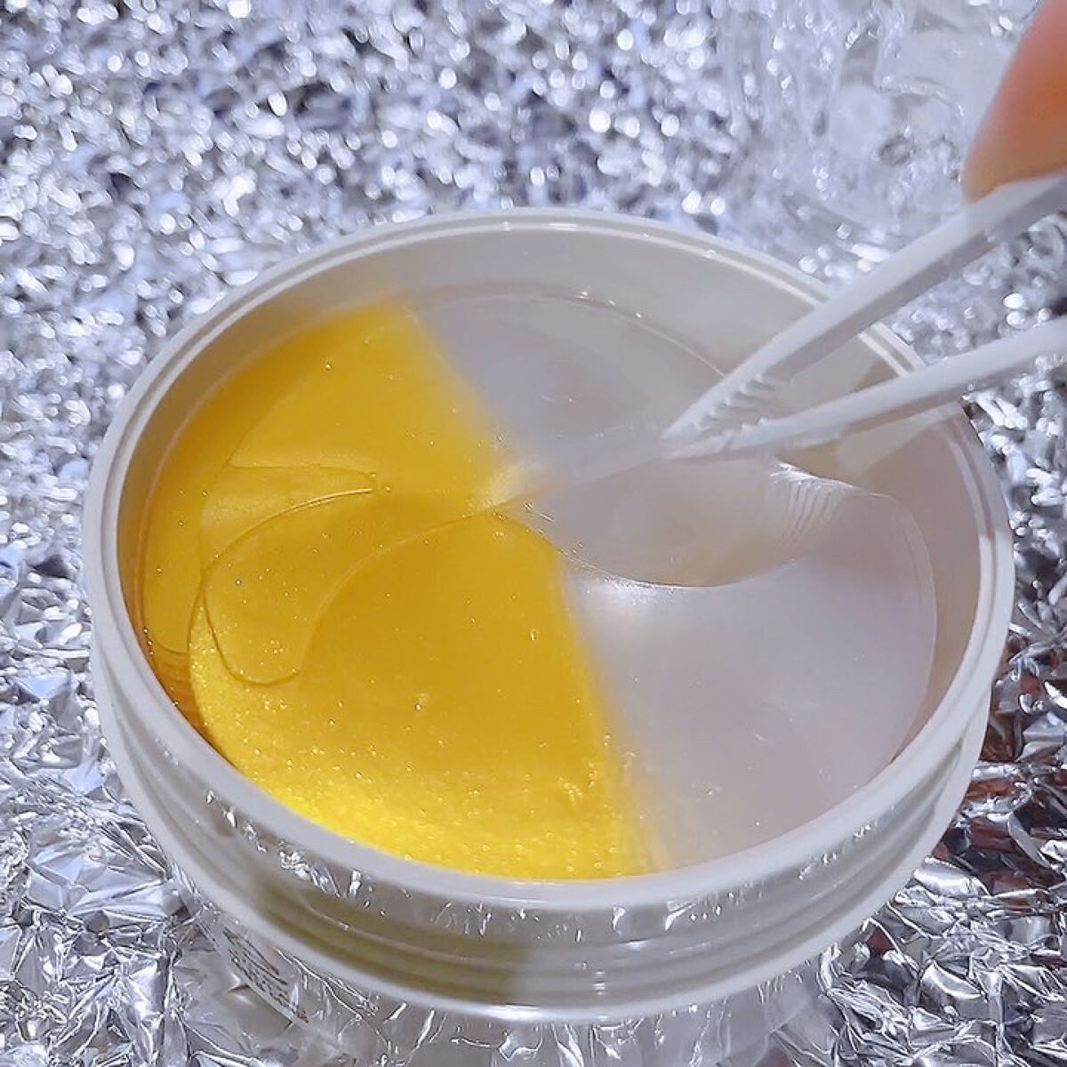 GOLD COLLAGEN DUAL EYE PATCH/SNP/アイケア・アイクリームを使ったクチコミ（3枚目）