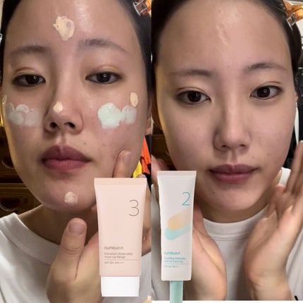 2番 赤みカバーグリーントーンアップクリーム/numbuzin/化粧下地の人気ショート動画