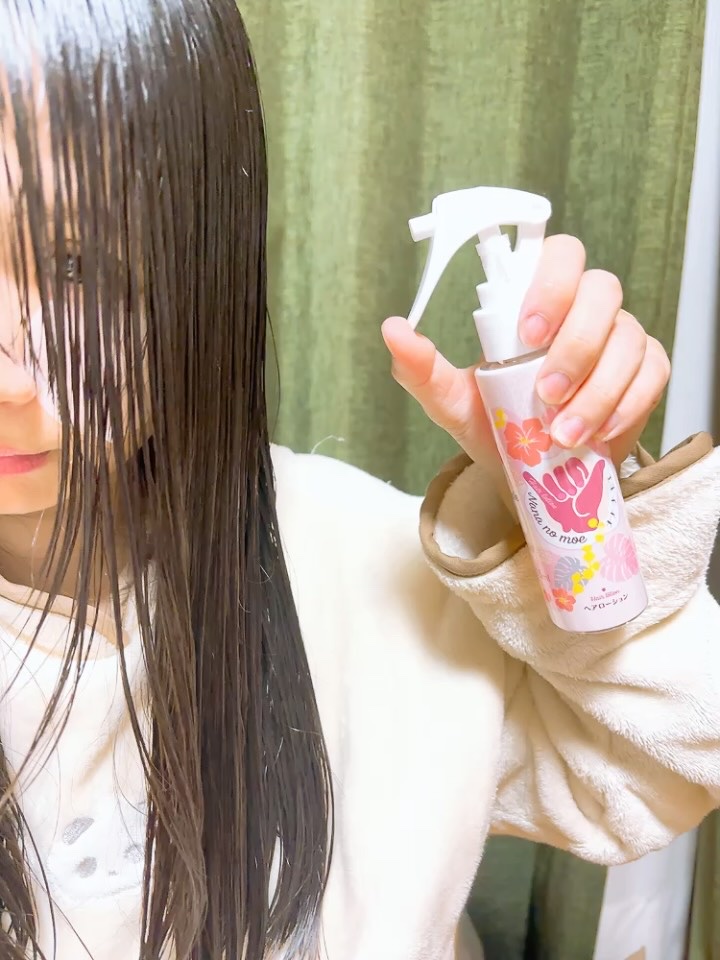 ナナナモエ　ヘアローション ジンジャーアップル/nananamoe/アウトバストリートメントを使ったクチコミ（3枚目）