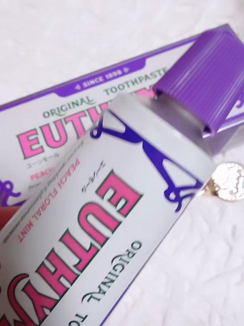 ホワイトパープル歯みがき ピーチフローラルミントの香り/EUTHYMOL/歯磨き粉を使ったクチコミ（2枚目）
