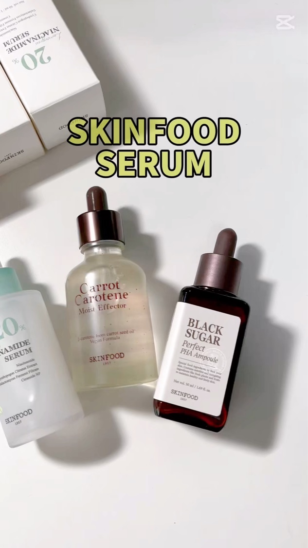 ⌇SKINFOOD
 
︎▶︎  キャロットセラム

︎ ＼ ポイント☝️／
⚪︎ 水分チャージ・保湿ケア
⚪︎ 乾燥肌・水分不足の混合肌向け
⚪︎ ナイトケアにも◎
⚪︎  キャロットパッドとW使用がおすすめ
⚪︎ しっとり仕上がりで、翌