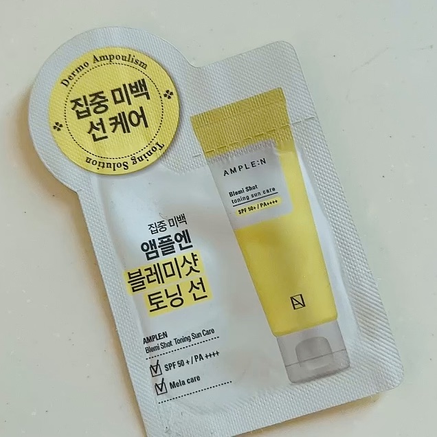 Blemi Shot Toning Sun Care/AMPLE:N/日焼け止めクリームを使ったクチコミ（1枚目）