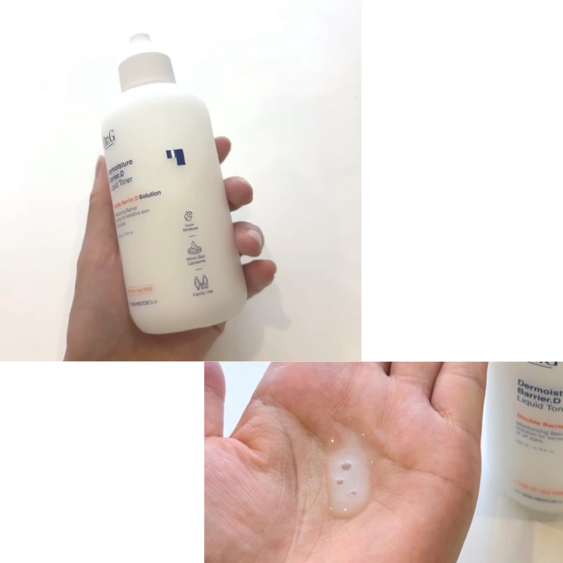 ザモイスチャーバリアDリキッドトナー/Dr.G/化粧水を使ったクチコミ（3枚目）
