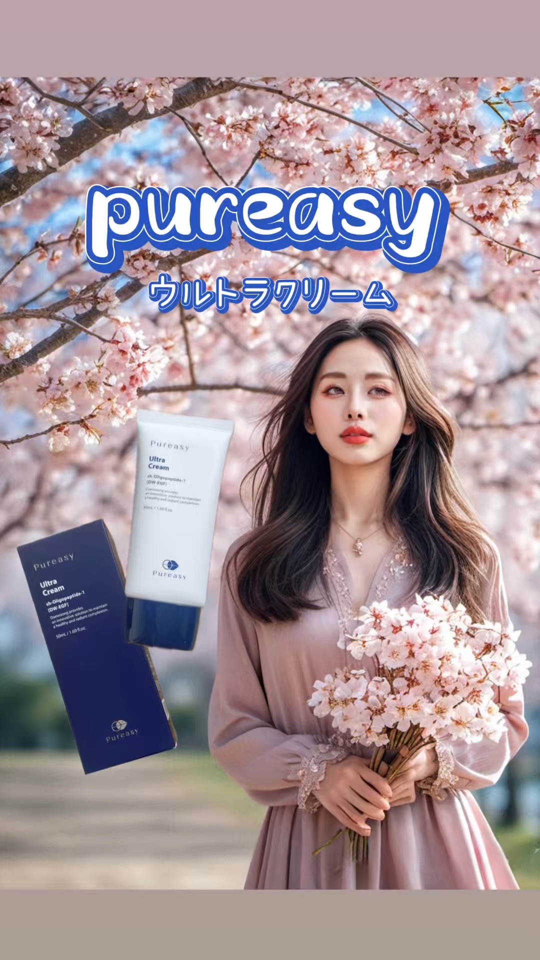 #PR

こちらは
@pureasy_japan 様より
ピュレアジーウルトラクリームを頂きました🎀

大熊製薬が30年以上研究した、独自成分「DW-EGF」配合の
 美容専門機関専用スキンケアブラン「Pureasy」 💎

🌸保湿　