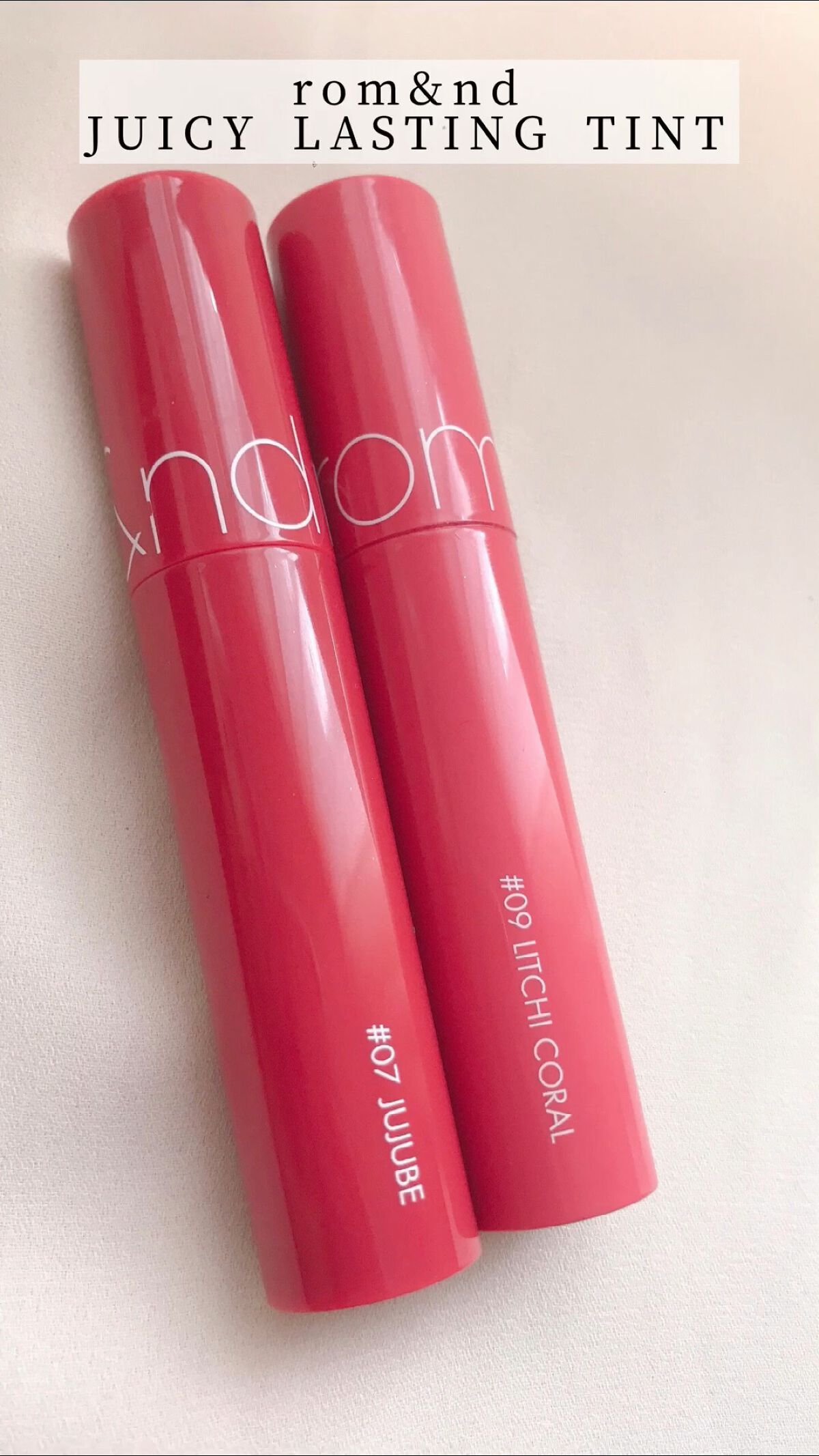 ジューシーラスティングティント/rom&nd/リップティントを使ったクチコミ（1枚目）