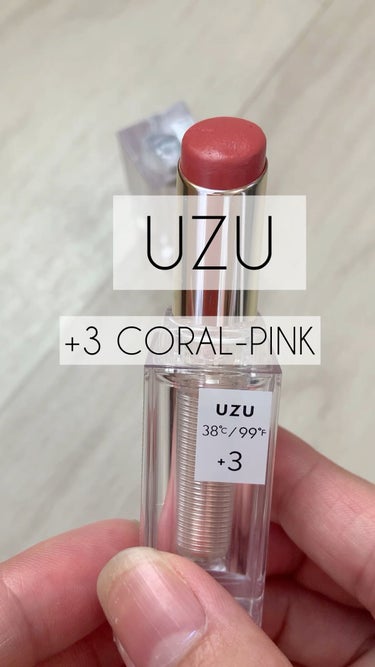 華やかコーラルリップ🪸


♠️UZU BY FLOWFUSHI
　38°C / 99°F Lipstick TOKYO
　+3 CORAL-PINK


コーラル系で顔がパッと明るくなるかわいいカラー