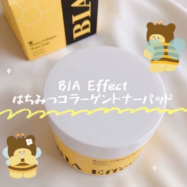 BIA Effect はちみつコラーゲントナーパッドのクチコミ「【ふわふわのシートに感動🥺広がるはちみつの香り✧︎*。】🍯BIA Effect　はちみつコラー.....」（1枚目）
