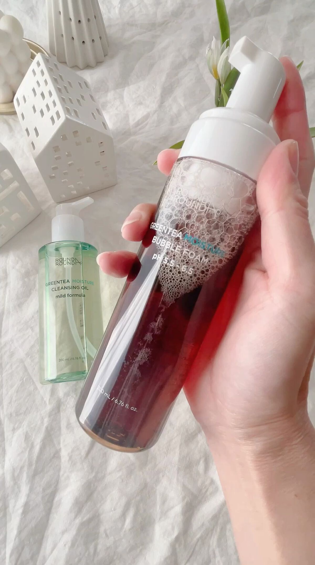 グリーンティーモイスチャーバブルフォーム/ラウンドアラウンド/泡洗顔を使ったクチコミ（1枚目）