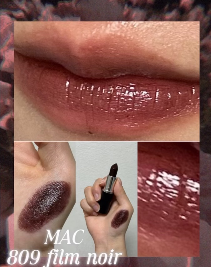 マキシマル スリーク サテン リップスティック 809 フィルム ノアール/M・A・C/口紅を使ったクチコミ（1枚目）