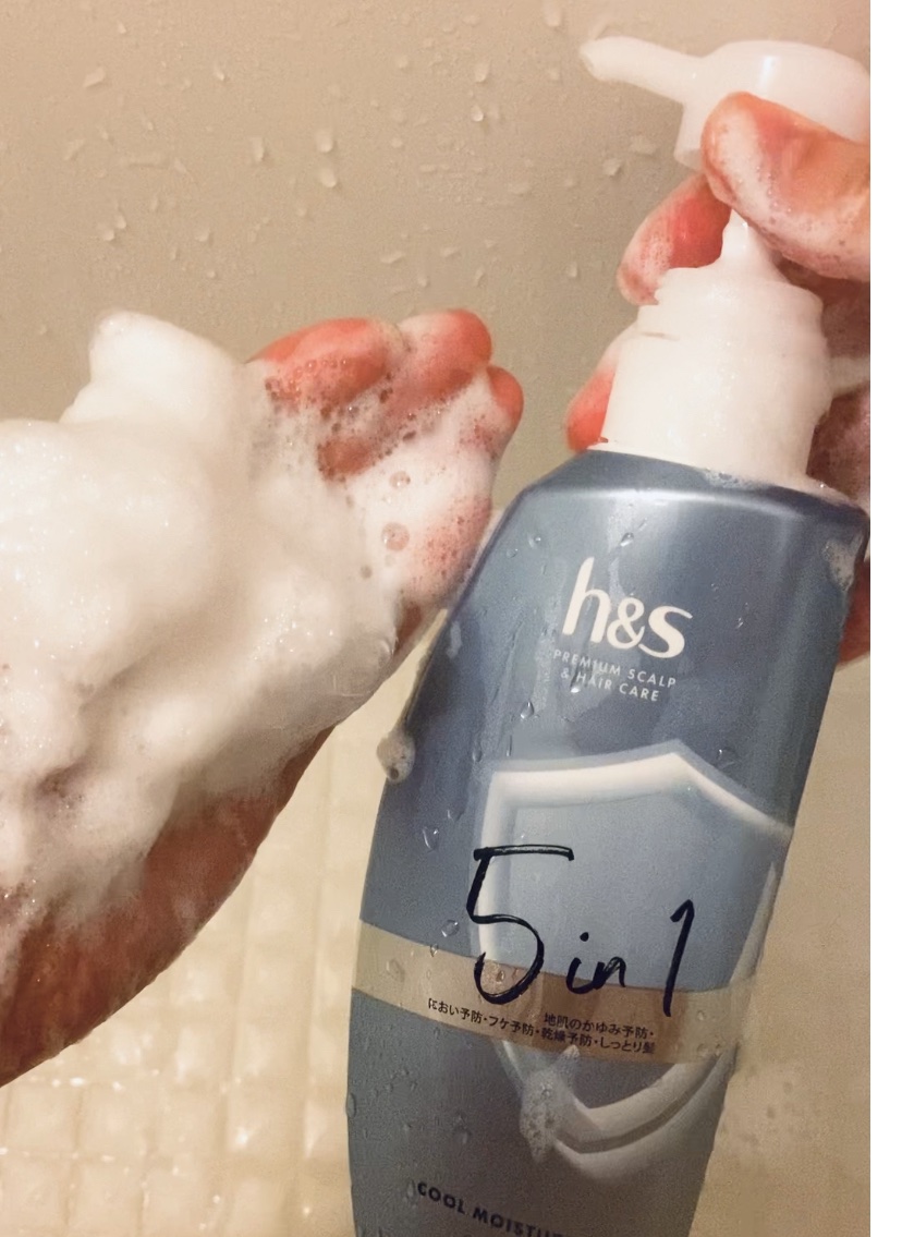 5in1クールモイスチャーシャンプー/コンディショナー/h&s/市販シャンプーの動画クチコミ3つ目