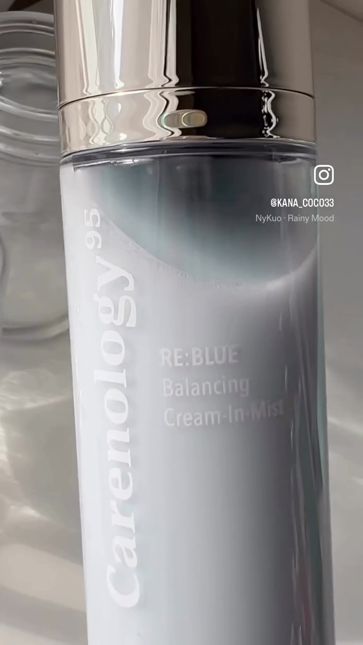 Carenology95 RE:BLUEバランシングクリームインミスト/Carenology95/ミスト状化粧水の動画クチコミ1つ目
