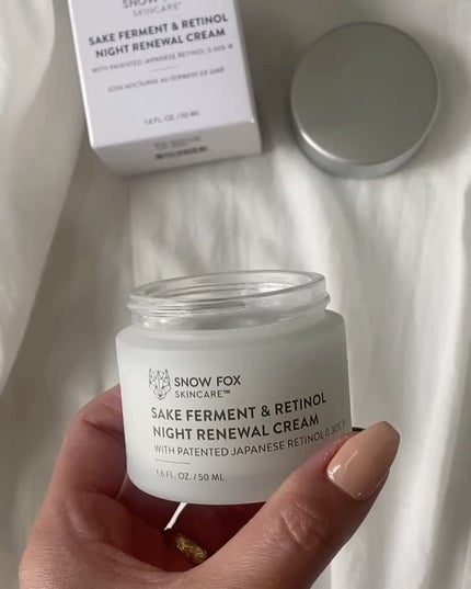 試してみた】SAKE ナイトクリーム SNOW FOX SKINCAREの効果・肌 試してみた】SAKE ナイトクリーム SNOW FOX SKINCAREの効果・肌