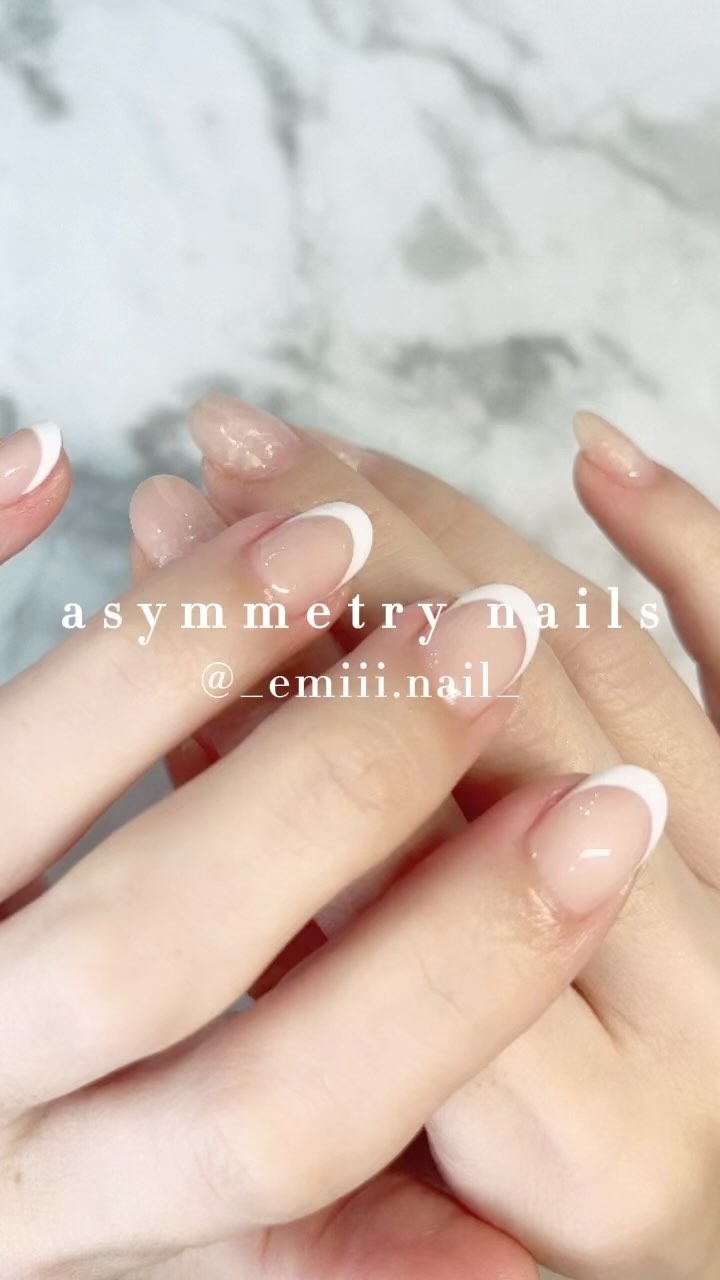 #セルフネイル,#アシンメトリーネイル,#myネイルのネイルデザイン