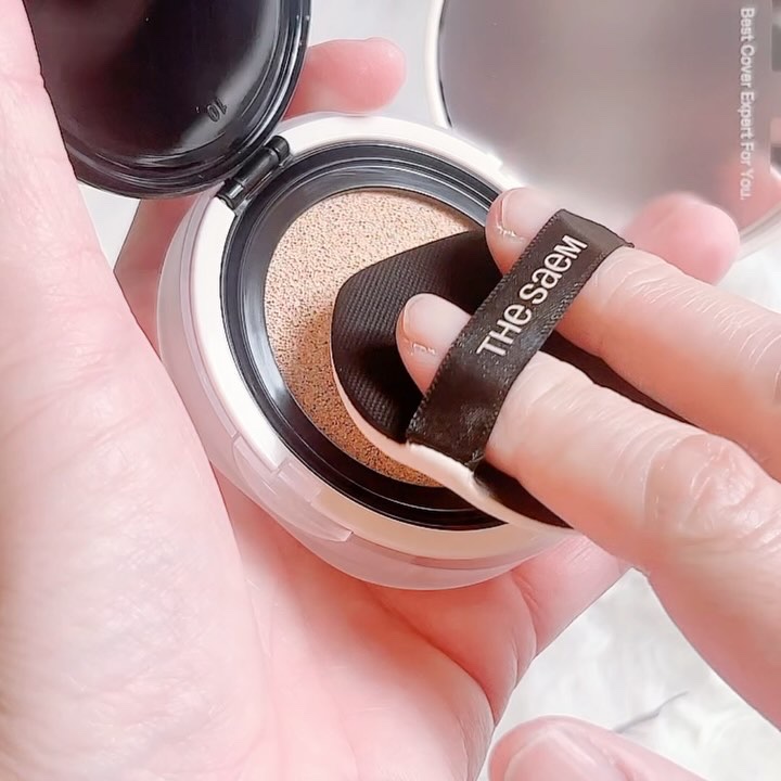 カバーパーフェクションコンシーラークッション/the SAEM/リキッドコンシーラーを使ったクチコミ（3枚目）