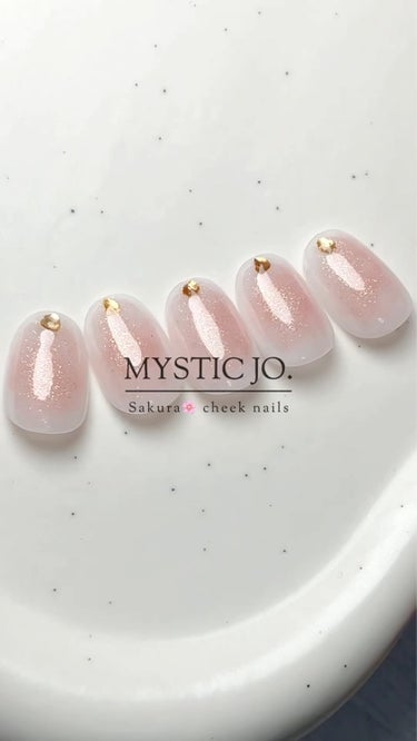 sato 🕊 self nail🫧🤍 on LIPS 「.Sakura🌸cheeknailsキラキラぽわんが可愛いチー..」（1枚目）