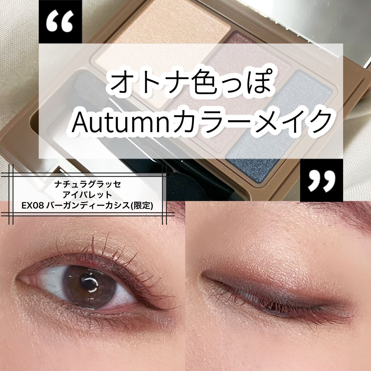 アイパレット/ナチュラグラッセ/アイシャドウパレットを使ったクチコミ（1枚目）