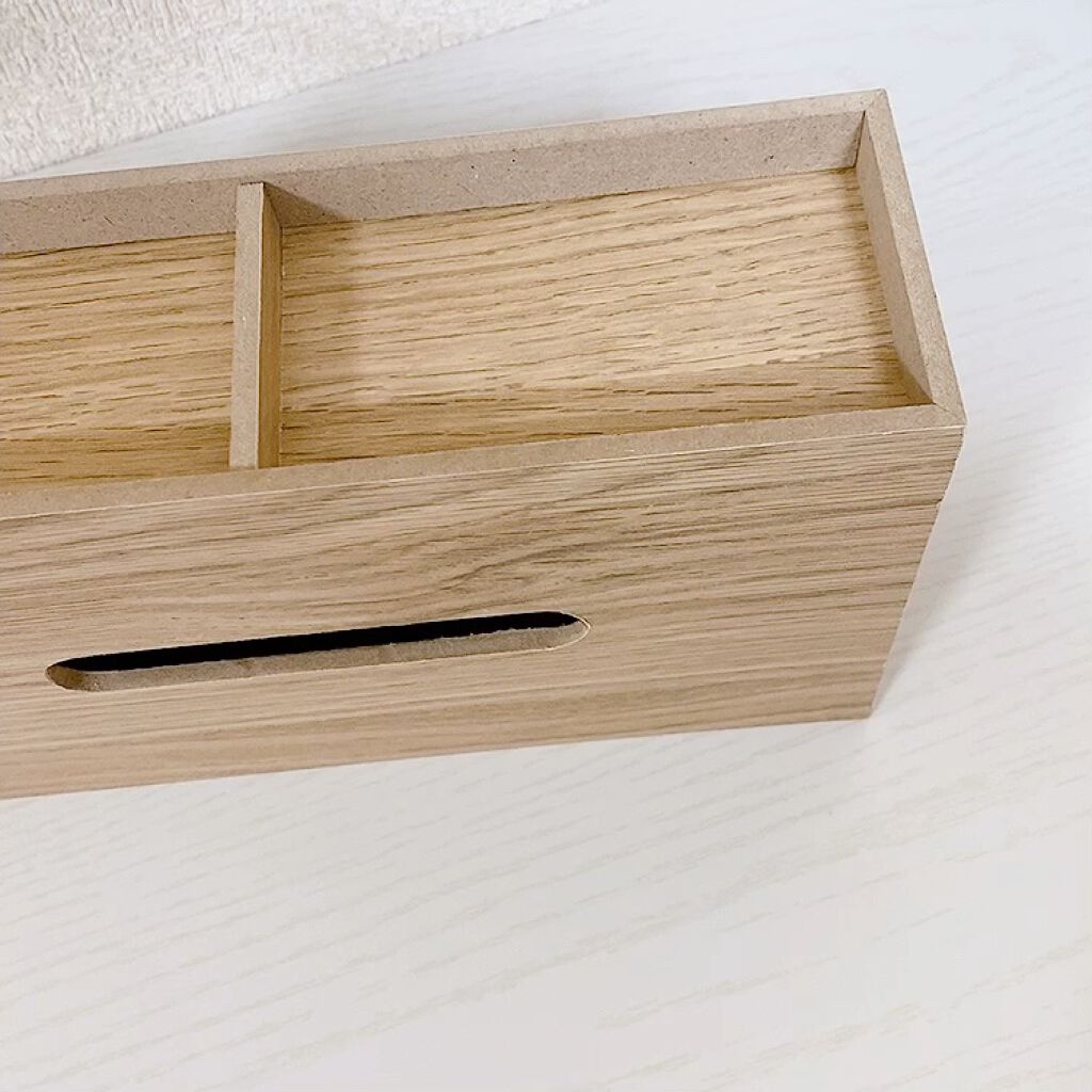 ボックスティッシュカバー/DAISO/ティッシュを使ったクチコミ（3枚目）