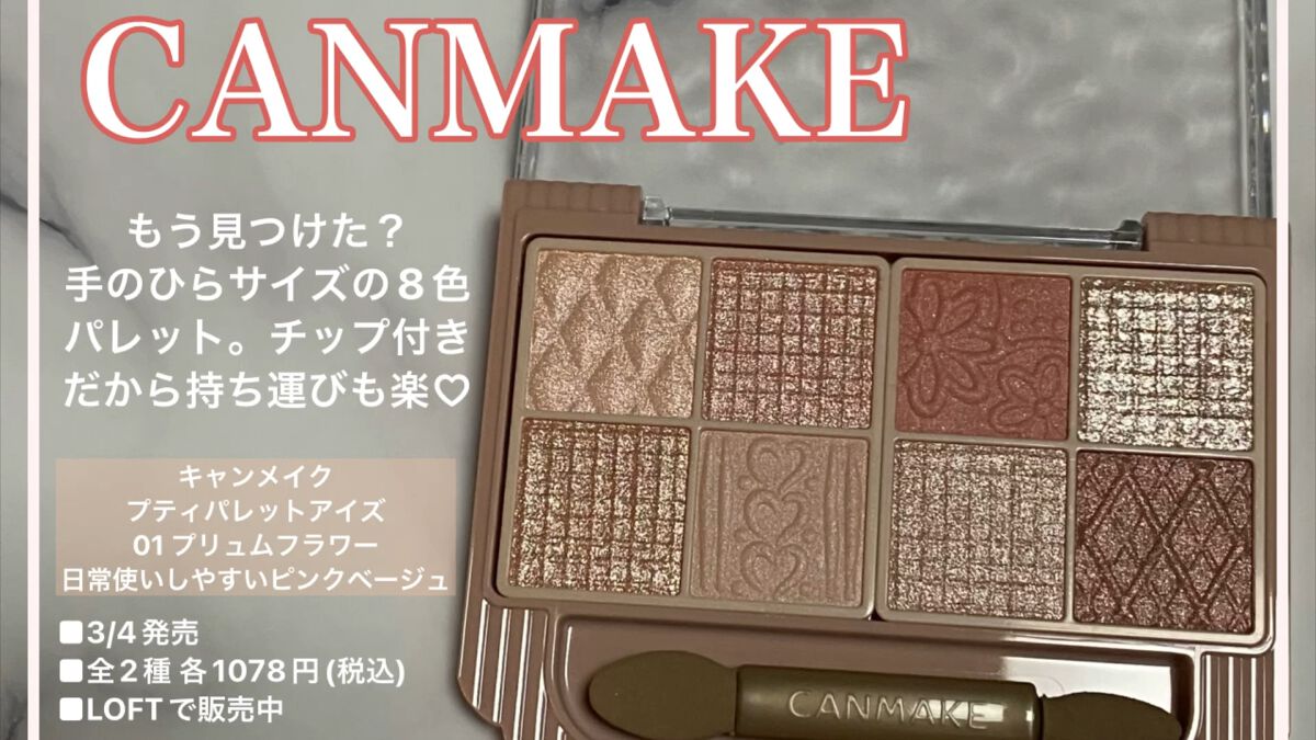 プティパレットアイズ/キャンメイク/パウダーアイシャドウを使ったクチコミ（1枚目）