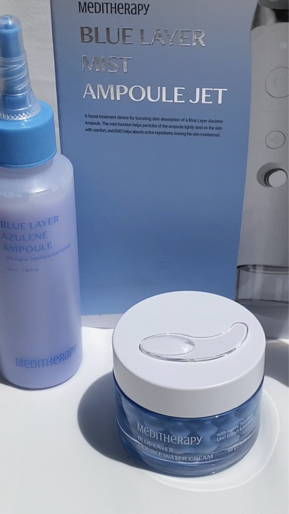 ブルーレイヤーダブルウォータークリーム/MEDITHERAPY/フェイスクリームを使ったクチコミ（1枚目）