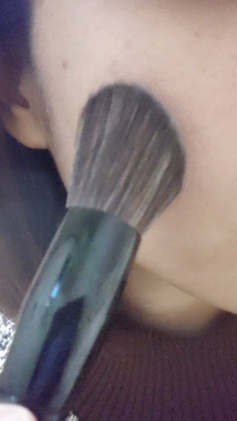 パウダーブラシEX〈アングルド〉/ロージーローザ/メイクブラシを使ったクチコミ（2枚目）