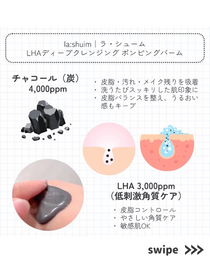 ラ・シューム LHA ディープクレンジング ポンピング バーム/la:shuim/クレンジングバームを使ったクチコミ（3枚目）