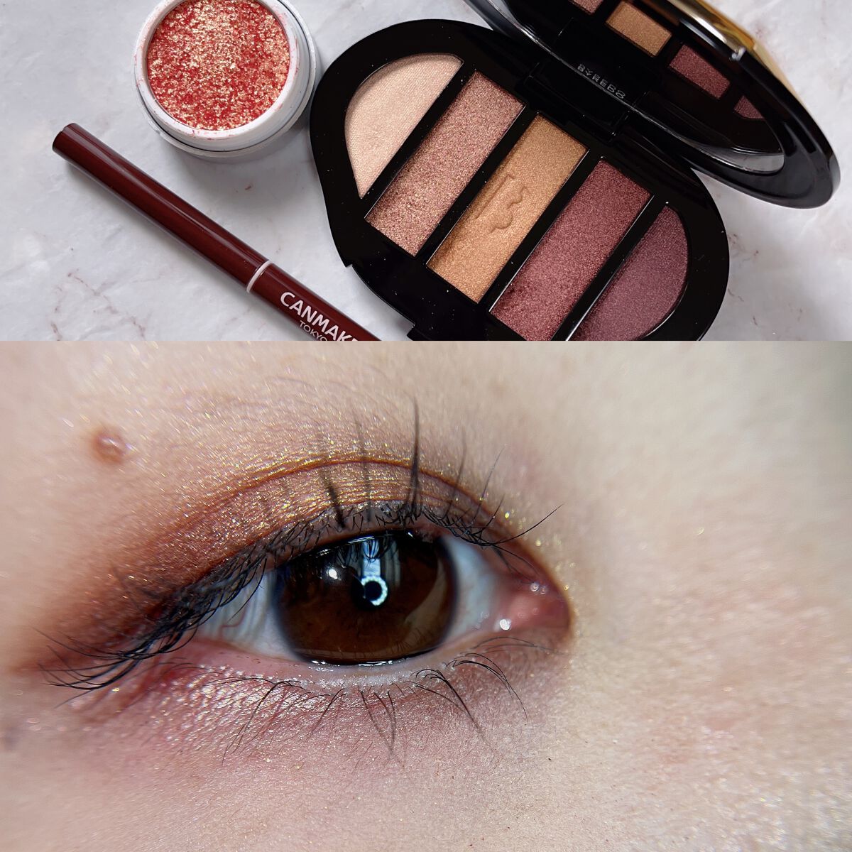 Metallist Sparkling Foiled Pigment/touch in SOL /単色アイシャドウを使ったクチコミ（1枚目）