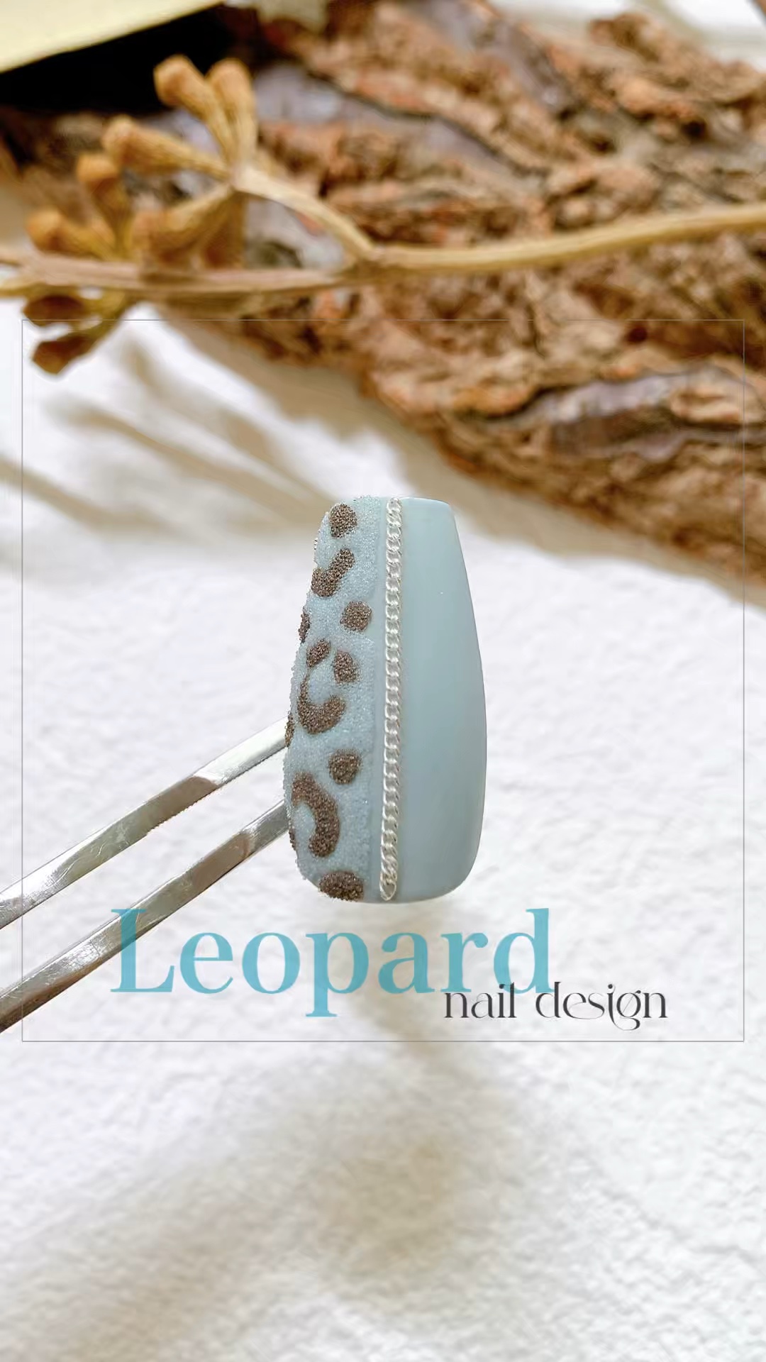 #セルフネイル,#レオパードネイルのネイルデザイン