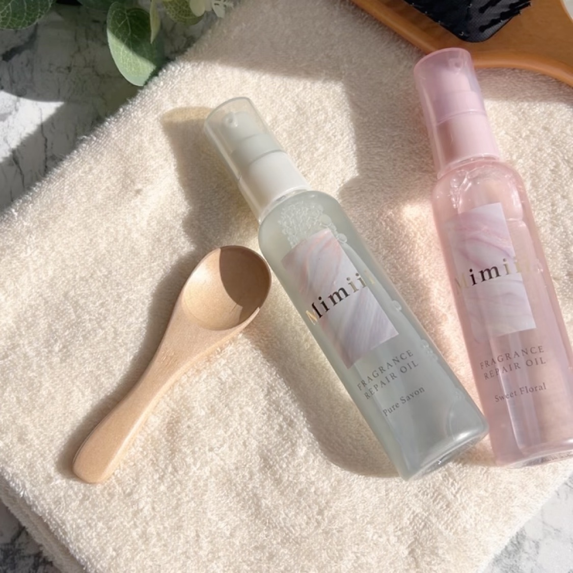 Mimiii フレグランスリペアオイル ピュアサボン/Cue's/ヘアオイルを使ったクチコミ（2枚目）