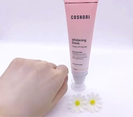 ホワイトニングドレストーンアップクリーム/COSNORI/化粧下地を使ったクチコミ(3枚目)