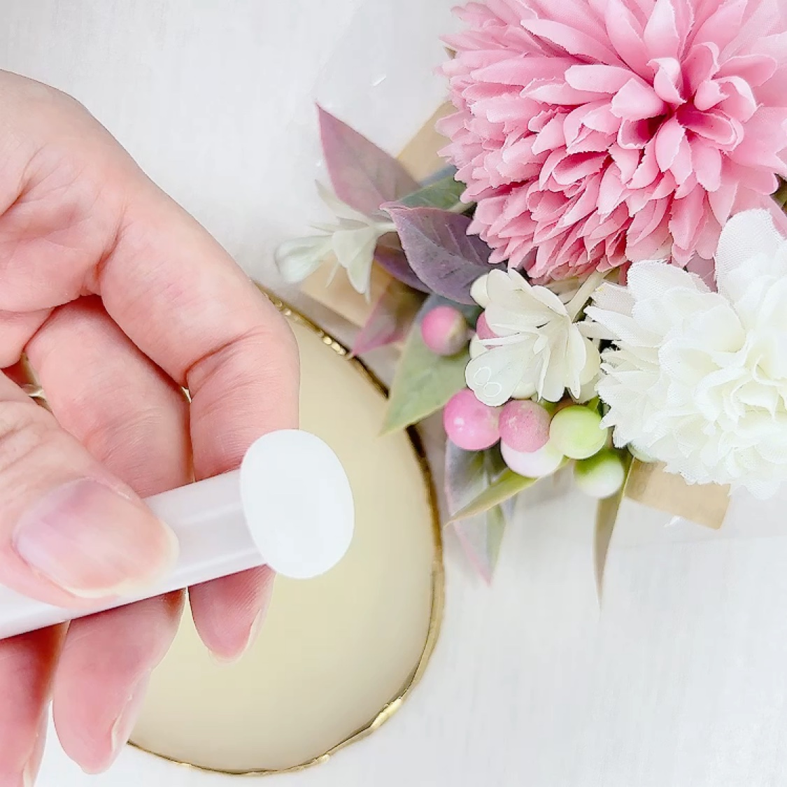 スティックパフ キノコ型/セリア/メイクブラシの動画クチコミ4つ目