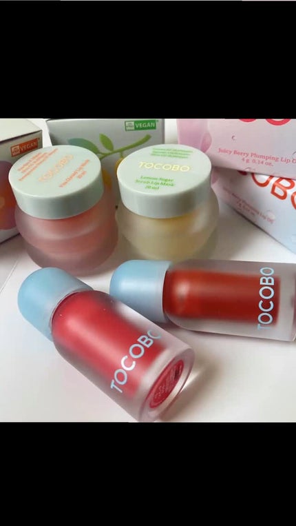 レモンシュガースクラブリップマスク/TOCOBO/リップスクラブの人気ショート動画