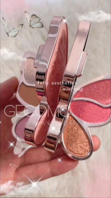 butterfly 6 colors Eye Shadow/gecomo/アイシャドウパレットの動画クチコミ1つ目