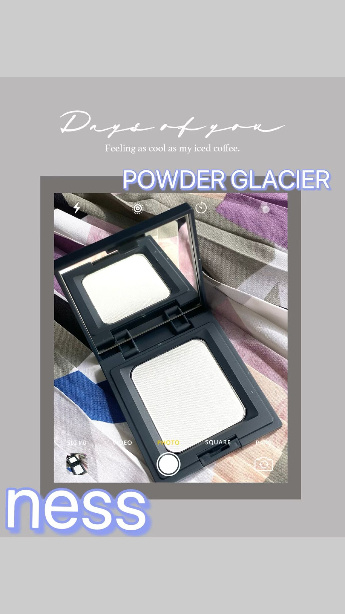 パウダーグラッシャー/ness/プレストパウダーを使ったクチコミ（1枚目）