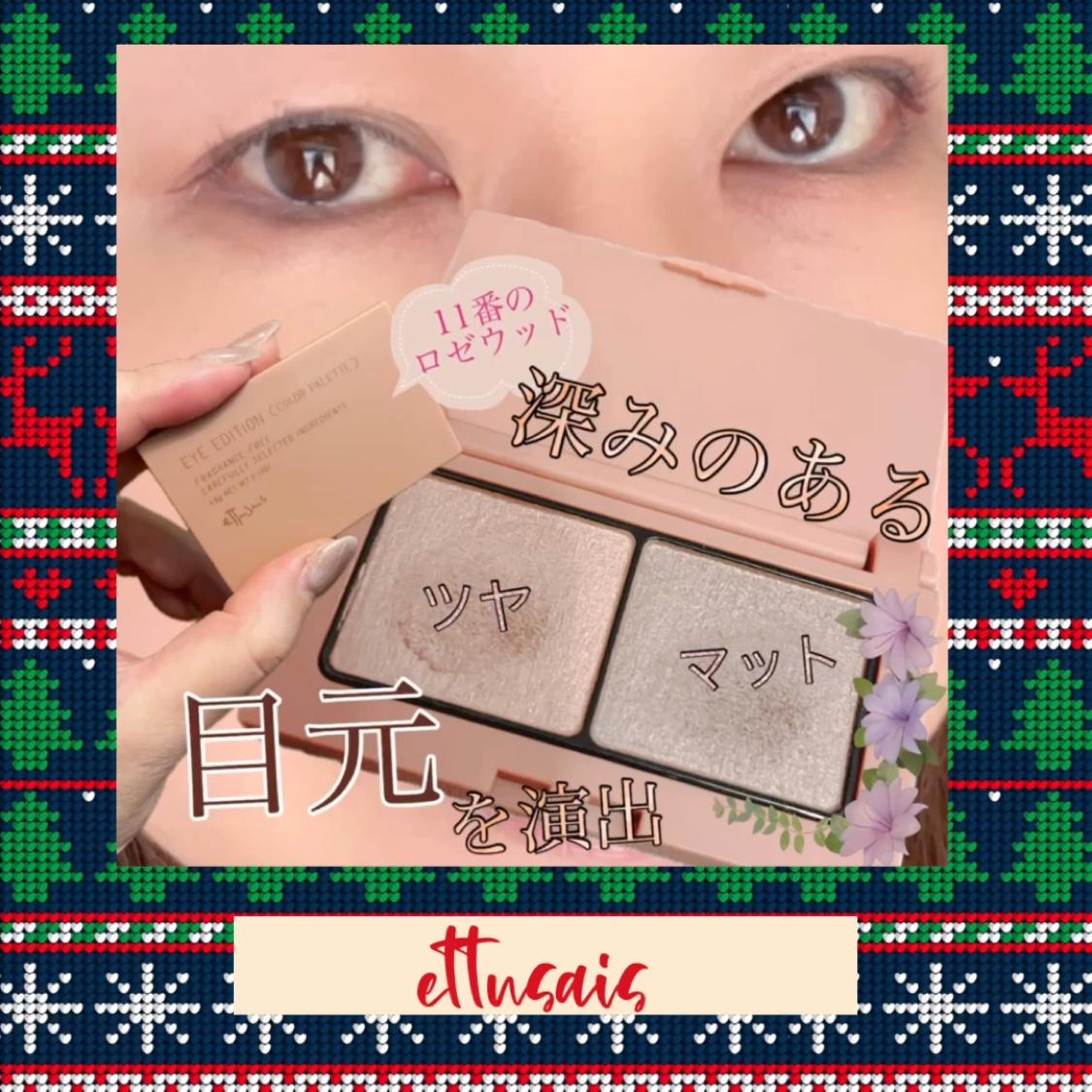 エテュセ アイエディション(カラーパレット) 11 ロゼウッド/ettusais/アイシャドウパレットを使ったクチコミ（1枚目）
