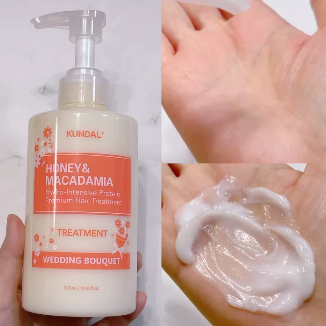 ハニー＆マカデミア シャンプー＆トリートメント『ウェディングブーケの香り』/KUNDAL/市販シャンプーを使ったクチコミ（3枚目）