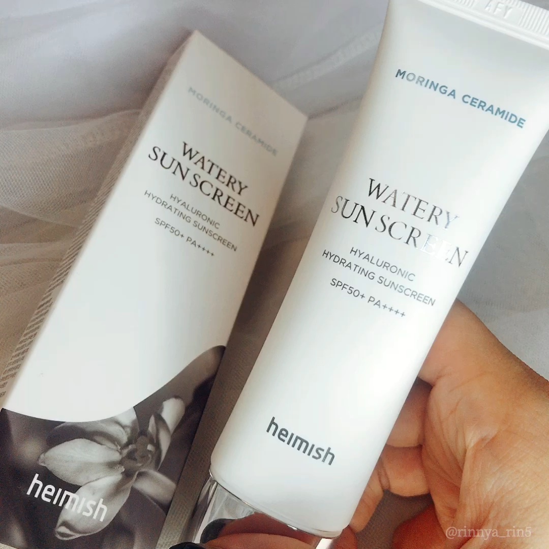 モリンガ セラミド ヒアルロン酸 ハイドレーティング ウォータリー サンスクリーン/heimish/日焼け止めクリームを使ったクチコミ（1枚目）