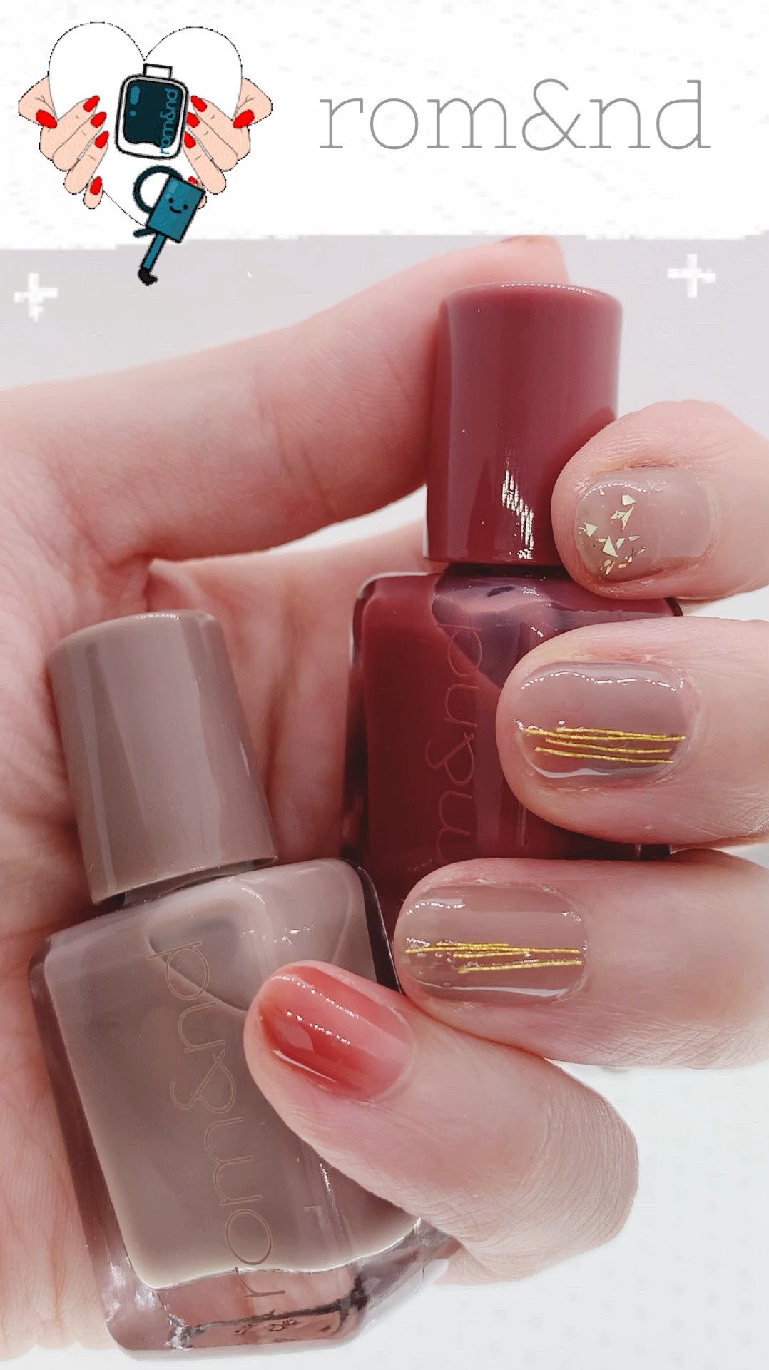 ムードペブルネイル/rom&nd/マニキュアを使ったクチコミ（1枚目）