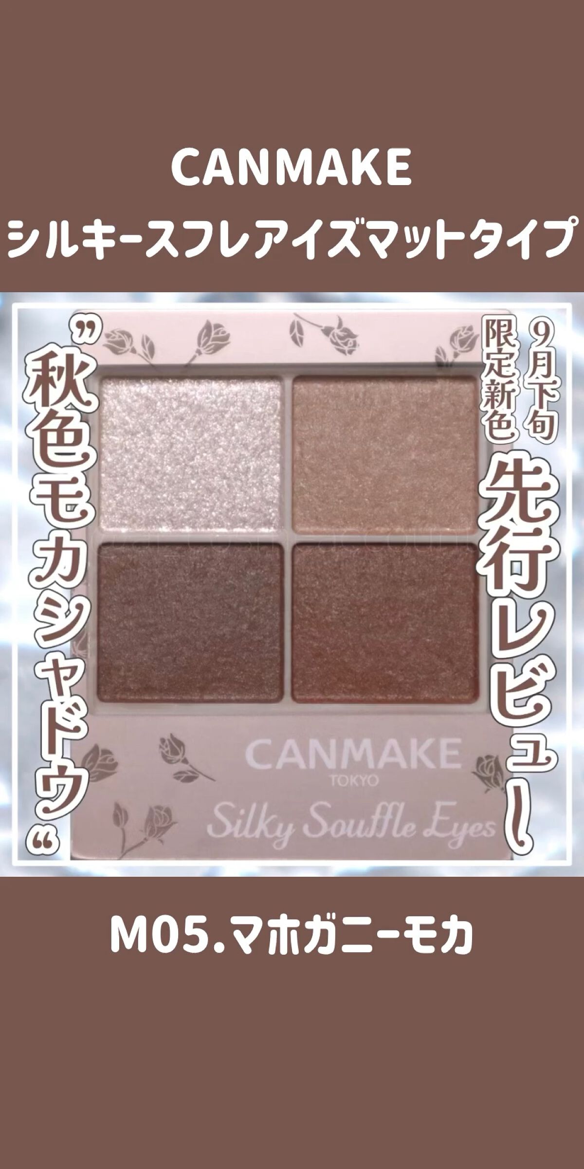 シルキースフレアイズ（マットタイプ）/キャンメイク/アイシャドウパレットの人気ショート動画