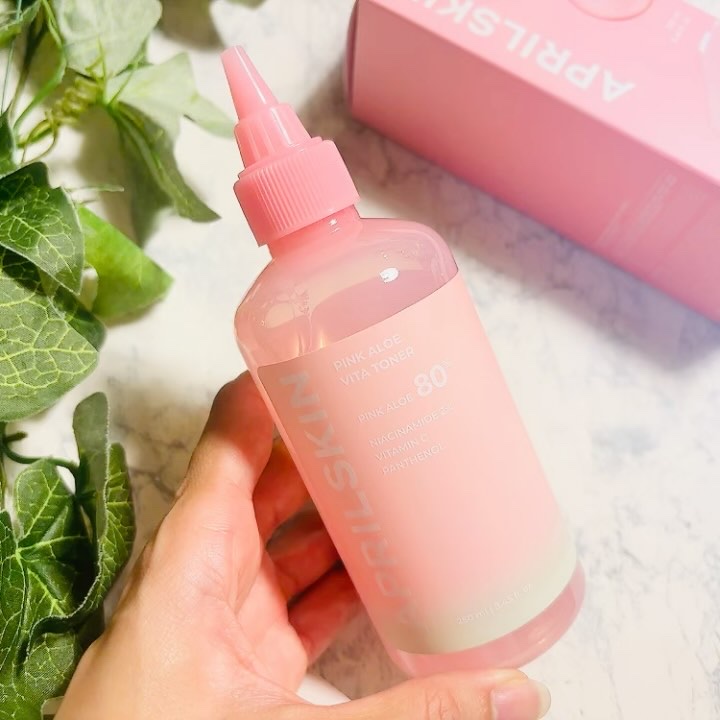 ピンクアロエビタトナー/APRILSKIN/化粧水を使ったクチコミ（3枚目）