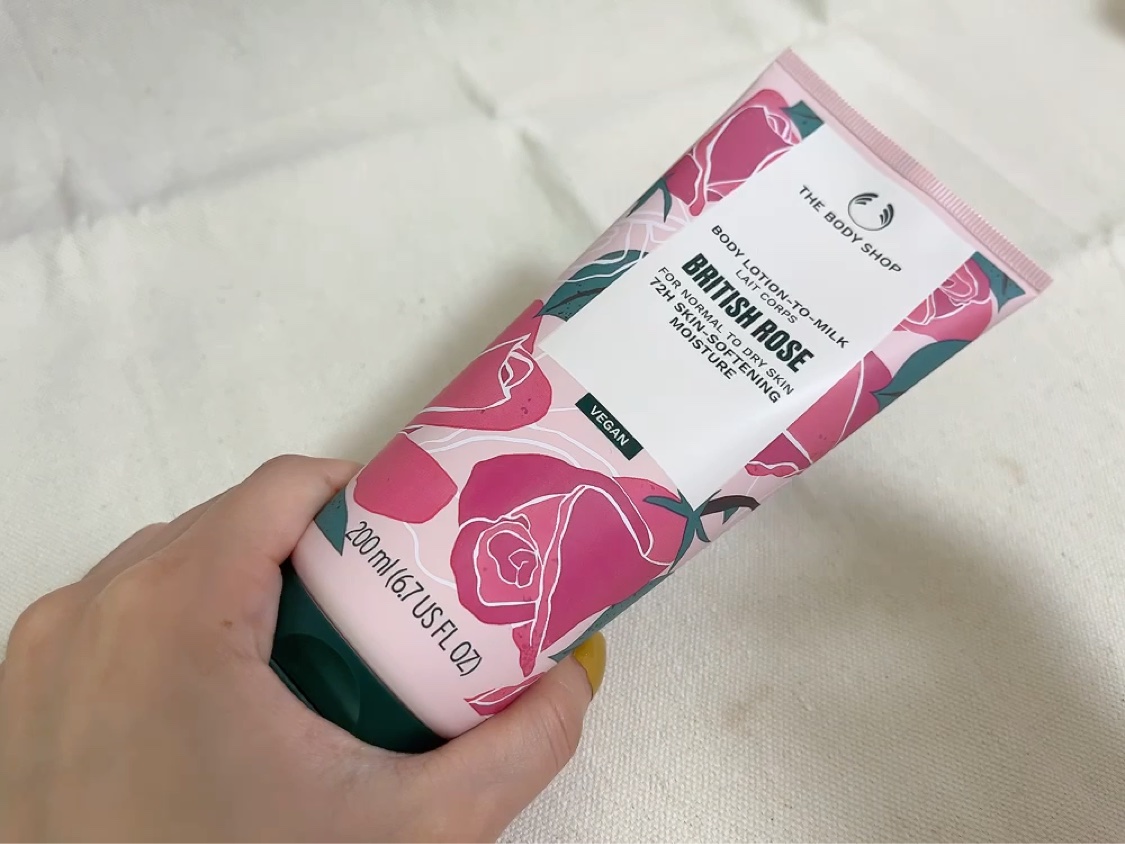 ミルクイン ボディローション ブリティッシュローズ/THE BODY SHOP/ボディローションの動画クチコミ1つ目