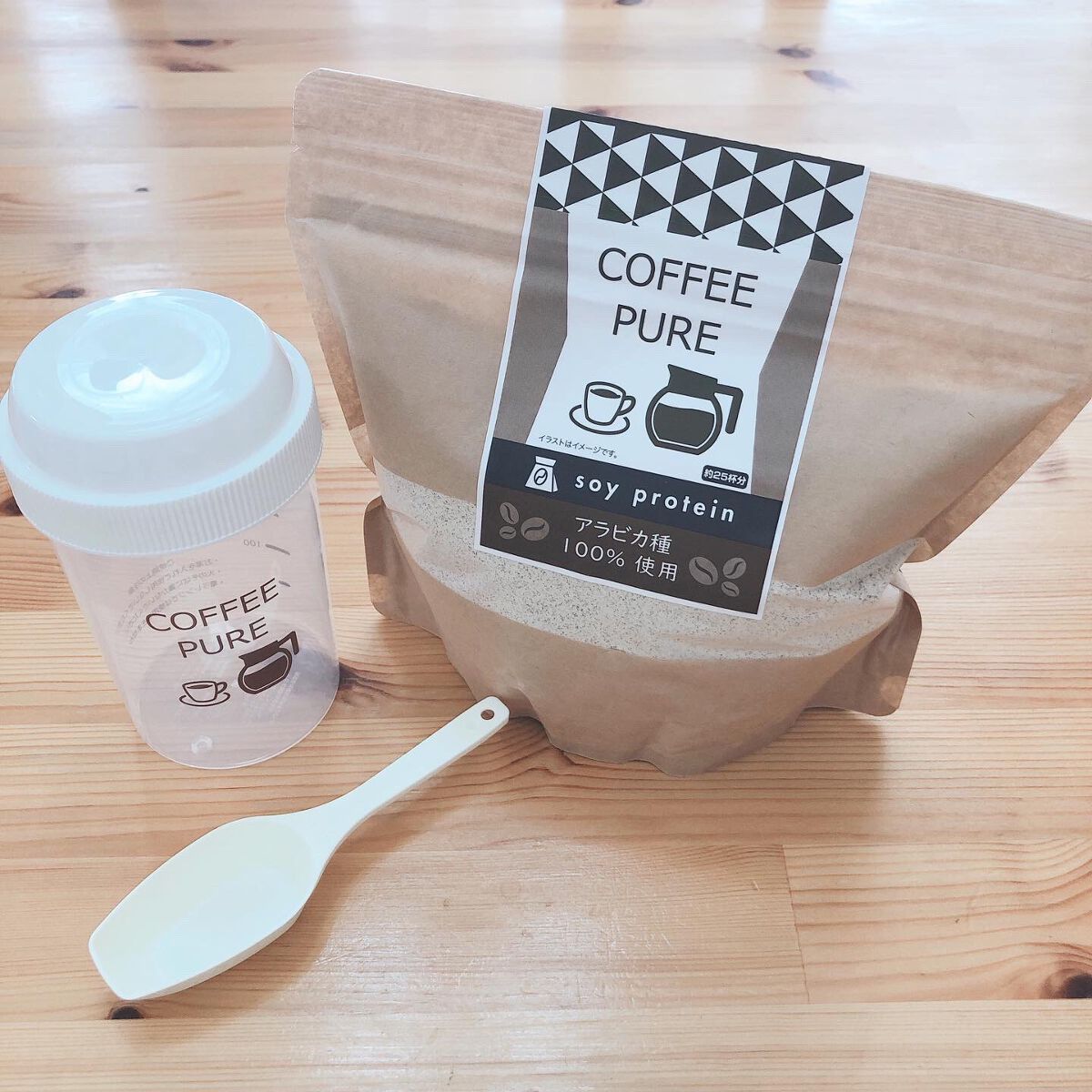 COFFEE PURE（ソイプロテイン）/ピュアパートナー/ソイプロテインを使ったクチコミ（1枚目）