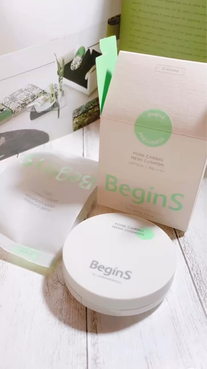 Pore Caring Mesh Cushion/BeginS by JUNGSAEMMOOL/クッションファンデーションを使ったクチコミ（1枚目）