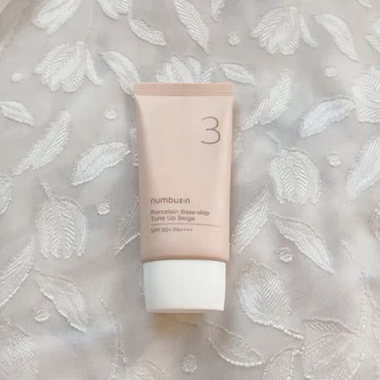 3番 ノーファンデ陶器肌トーンアップクリーム/numbuzin/化粧下地の人気ショート動画