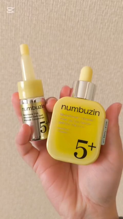 5番 白玉グルタチオンCトーンアップベース SPF50+ PA++++/numbuzin/化粧下地の人気ショート動画