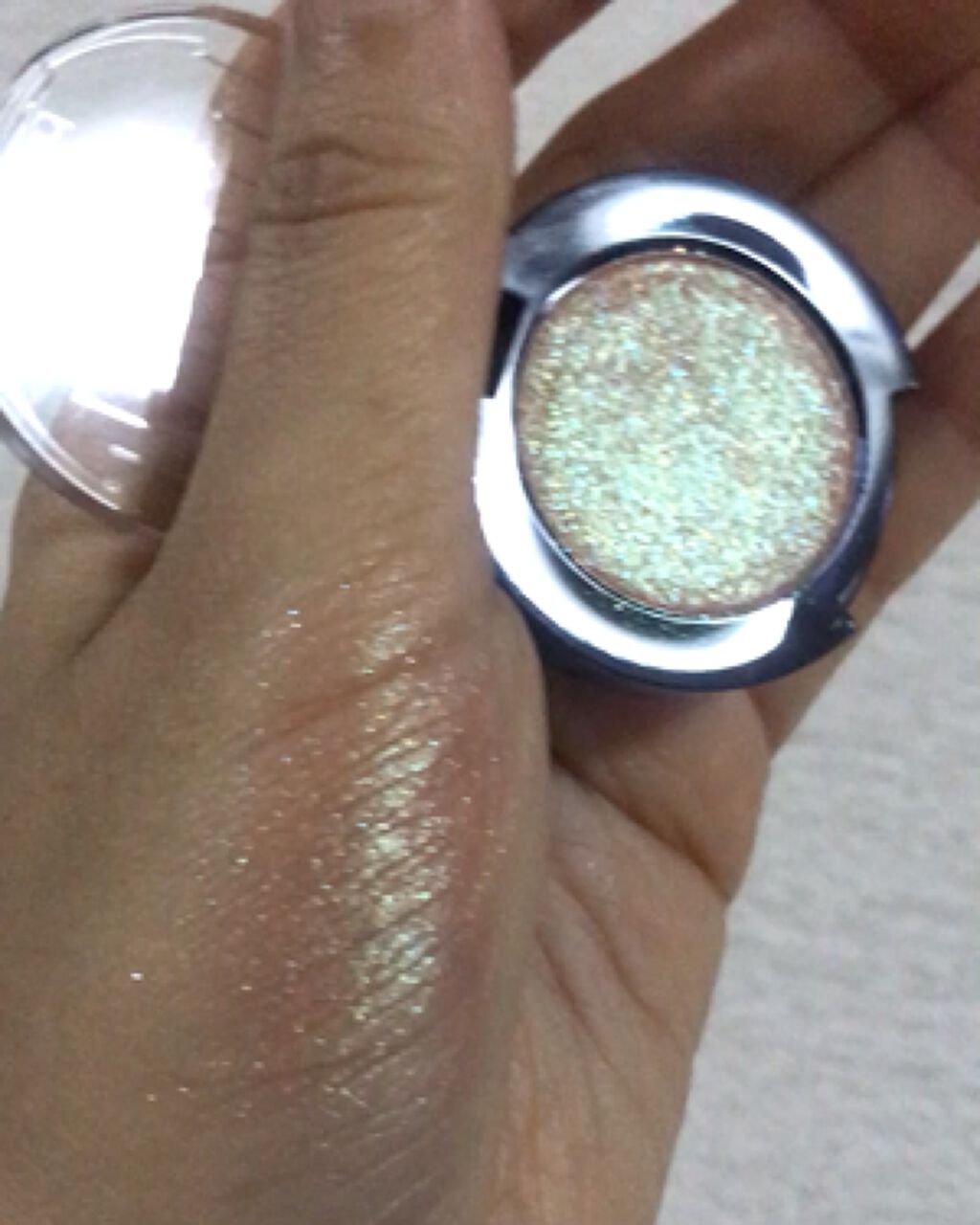 グリッター シャドウ カラー/rom&nd/グリッターを使ったクチコミ（2枚目）