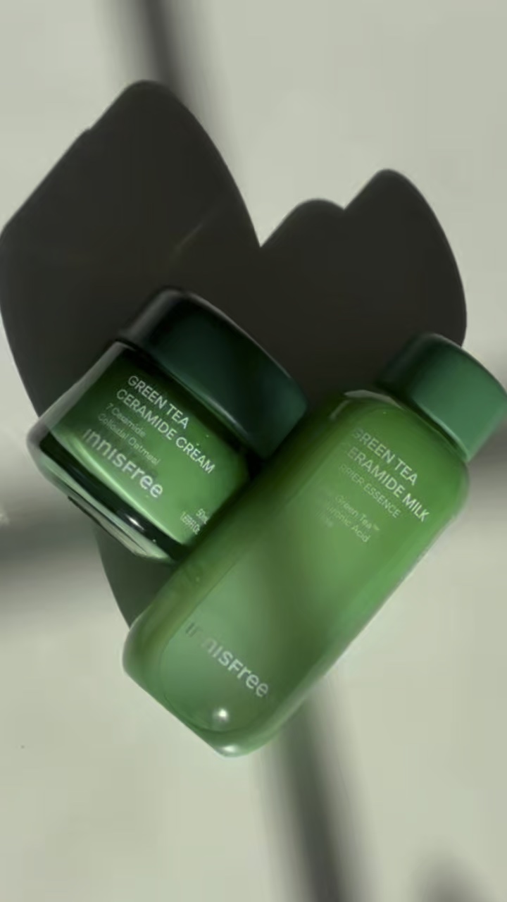 グリーンティー セラミド ミルク エッセンストナー/innisfree/化粧水の人気ショート動画