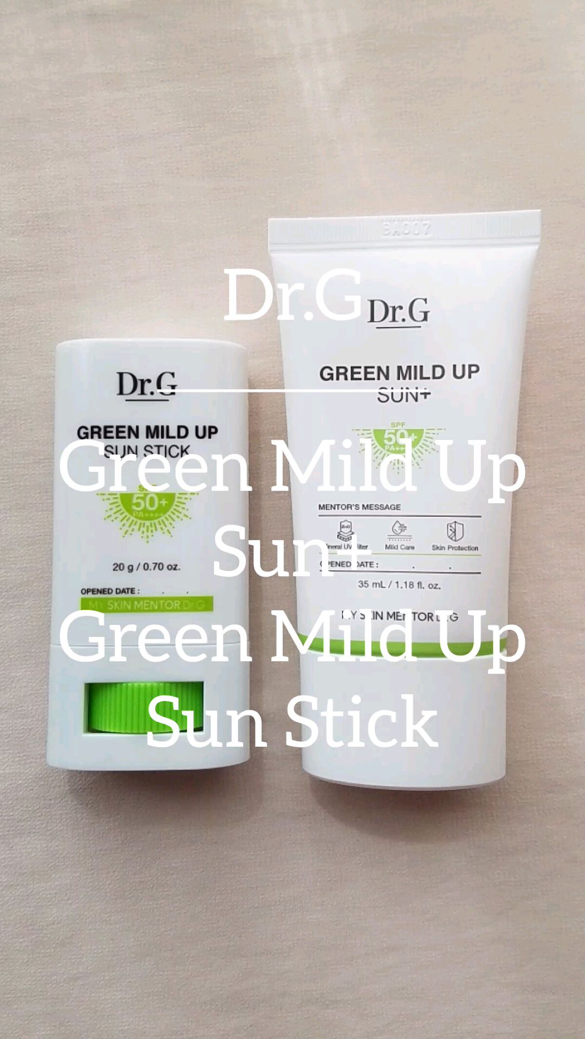 グリーンマイルドサンスティック SPF50+ PA++++/Dr.G/日焼け止めスティックの人気ショート動画