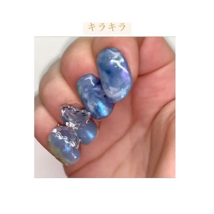 フェアリーダストパウダーオーロラピーコック/キャンドゥ/ネイルシールを使ったクチコミ(4枚目)