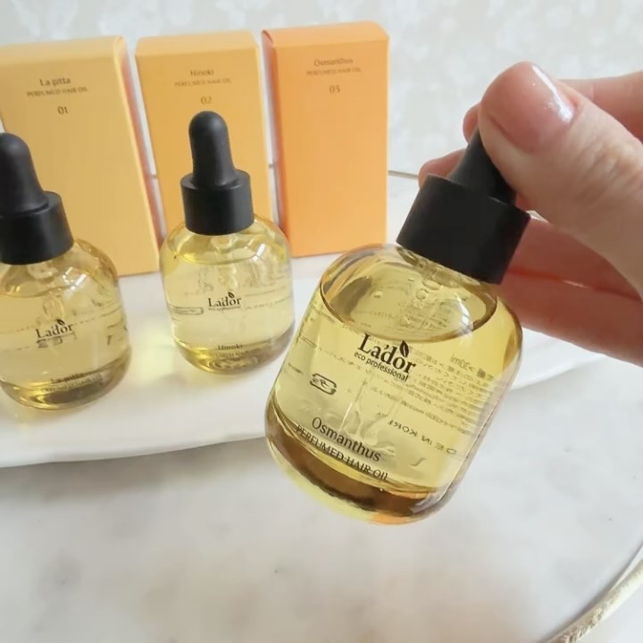 パフュームヘアオイル ヒノキ/La'dor/ヘアオイルを使ったクチコミ（3枚目）